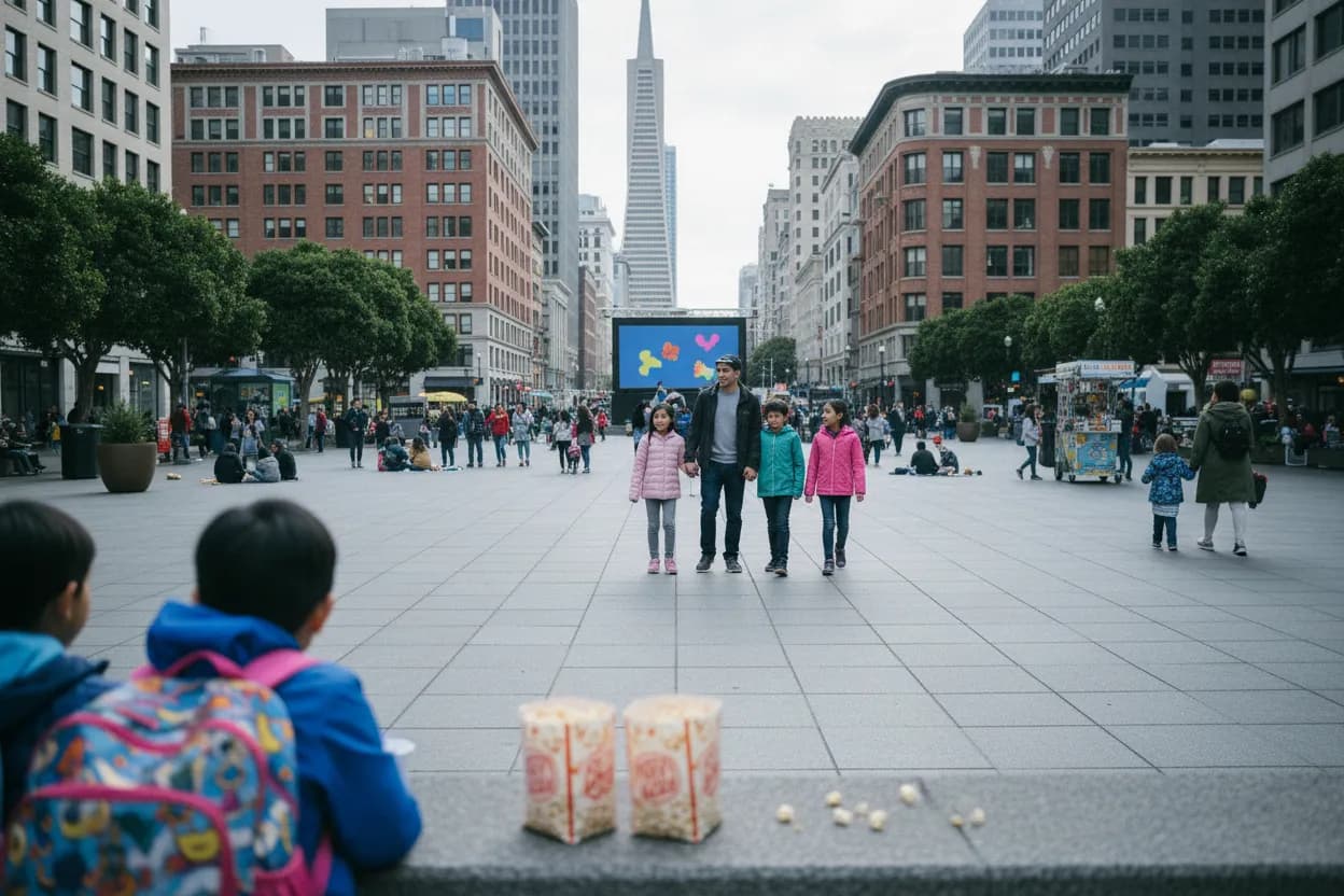 Realistic San Francisco scene for SF Kids Movies Guide for Family Weekend Plans
