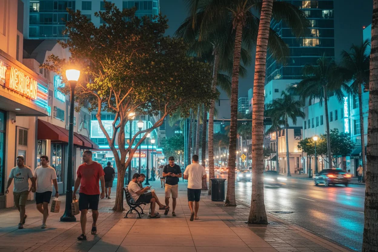 Realistic Miami scene for Miami Qdoba Near Me: Fast Mexican Lunch Guide