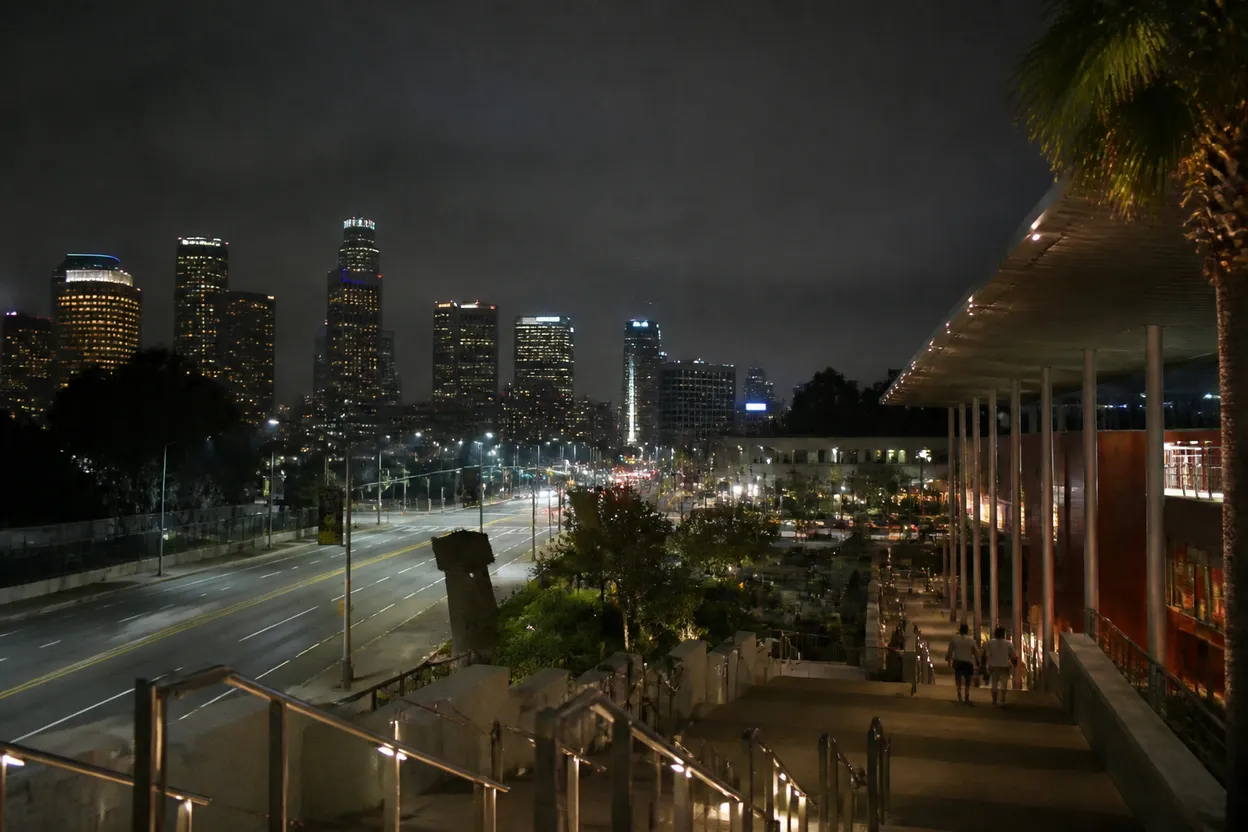 Realistic city scene for george lombard jr: Where Los Angeles Groups Can Eat Without Gridlock