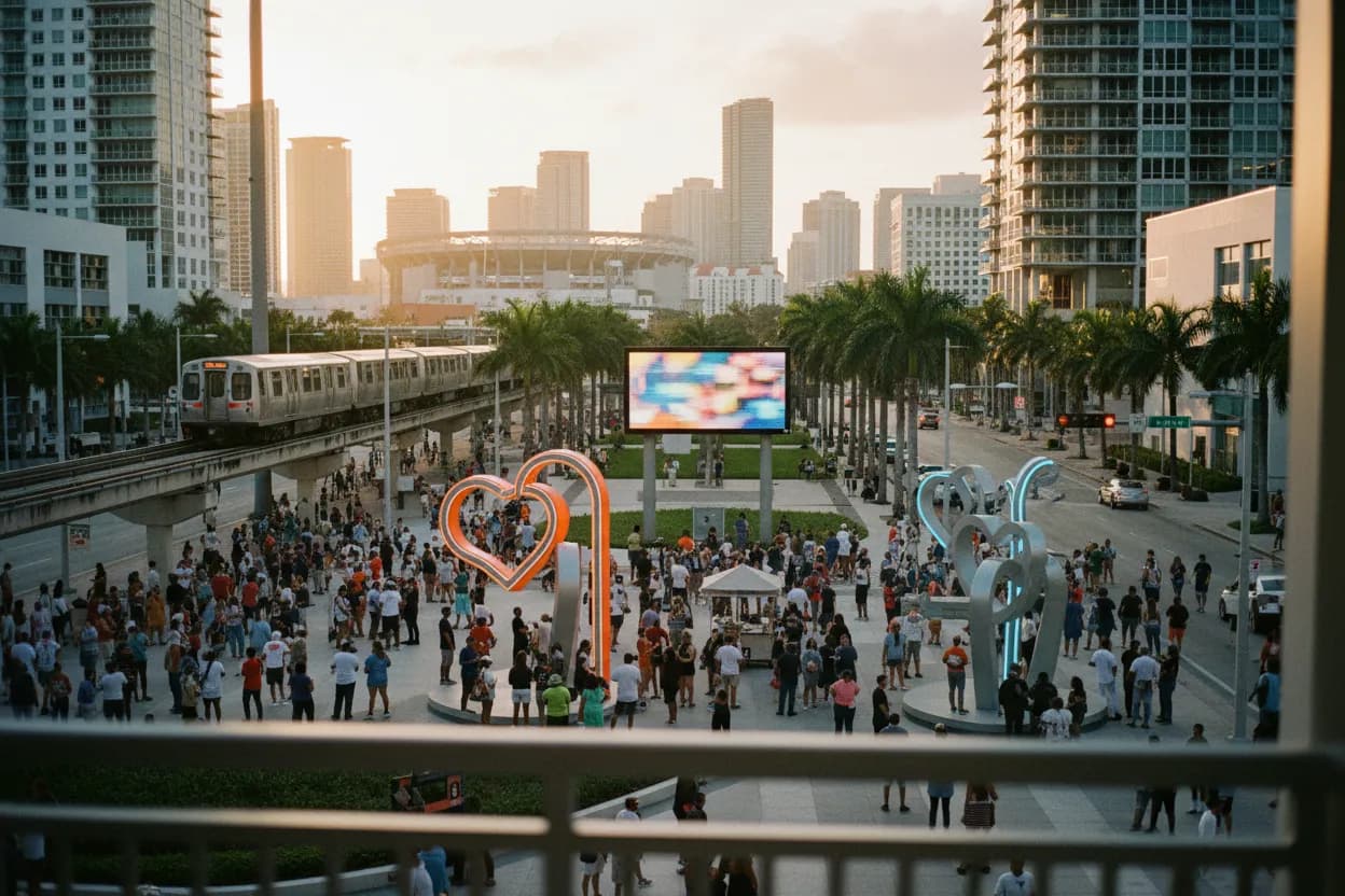 Realistic city scene for fever vs sky: How Miami Fans Can Make It Social