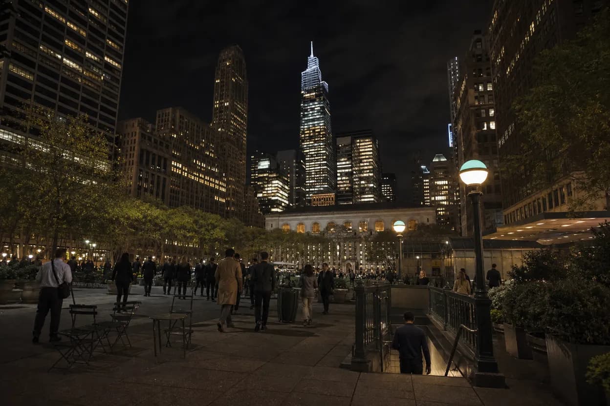 Cover scene for permanent daylight savings time: NYC After-Work Park Light Guide