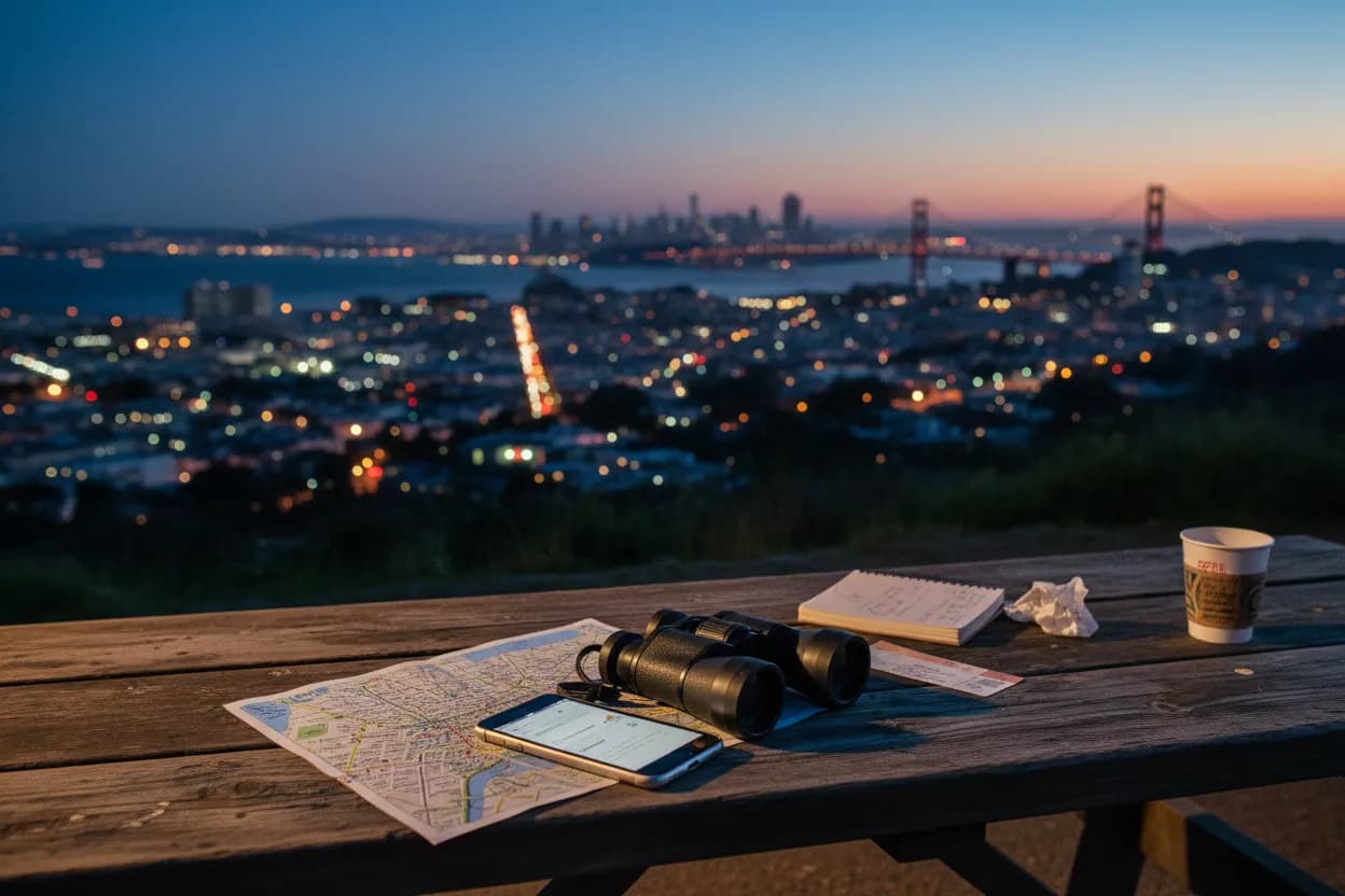 Realistic city scene for organ: How to Plan a San Francisco Viewing Night