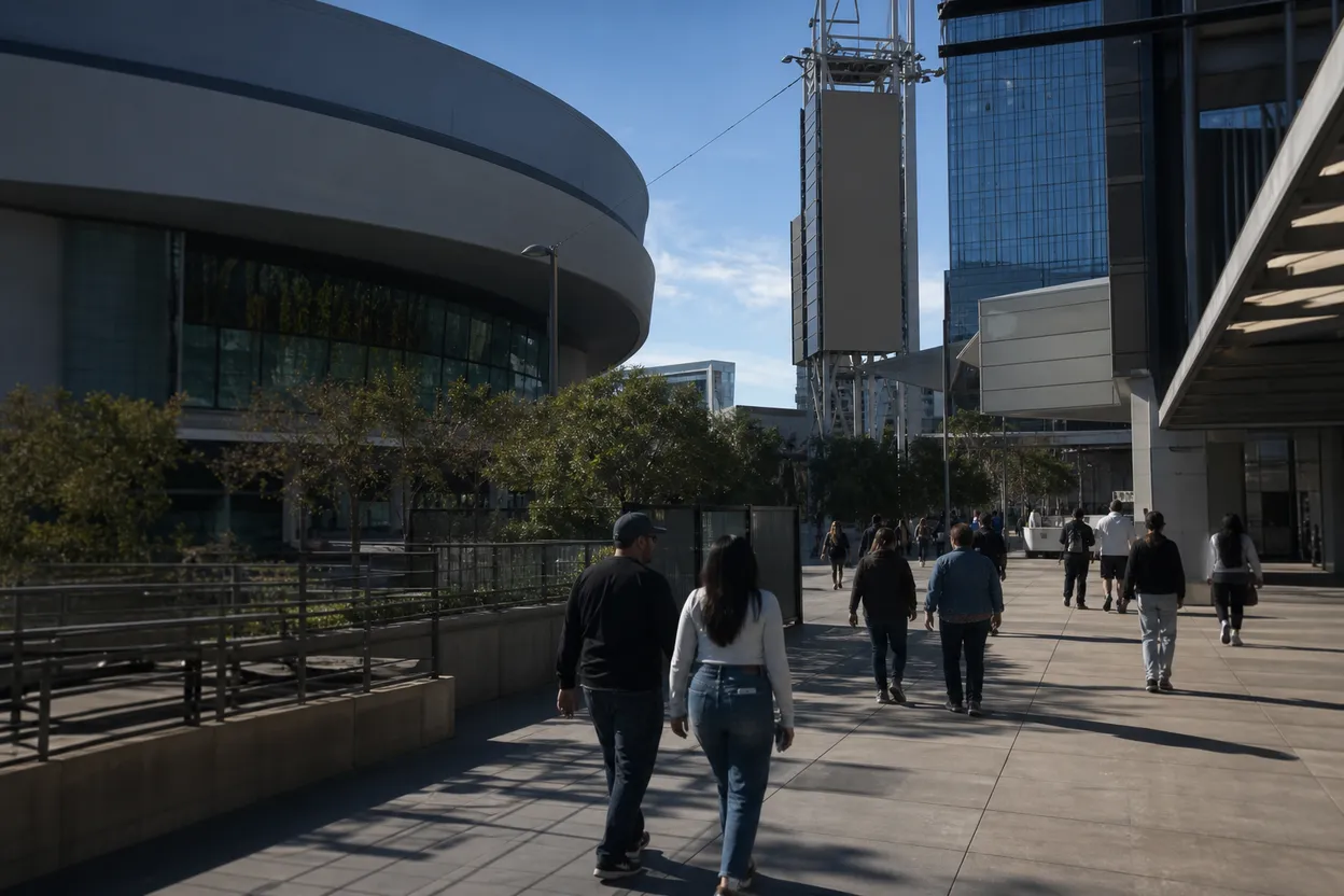Los Angeles experience scene for daktronics at L.A. Live: Downtown Los Angeles transit and signage guide