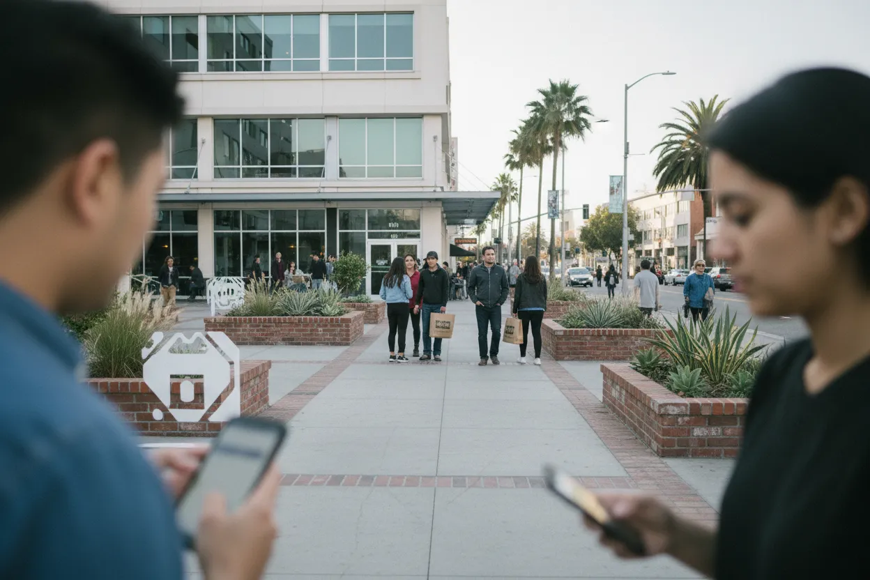 Realistic Los Angeles scene for California Chicken Cafe LA Guide for Easy Healthy Takeout