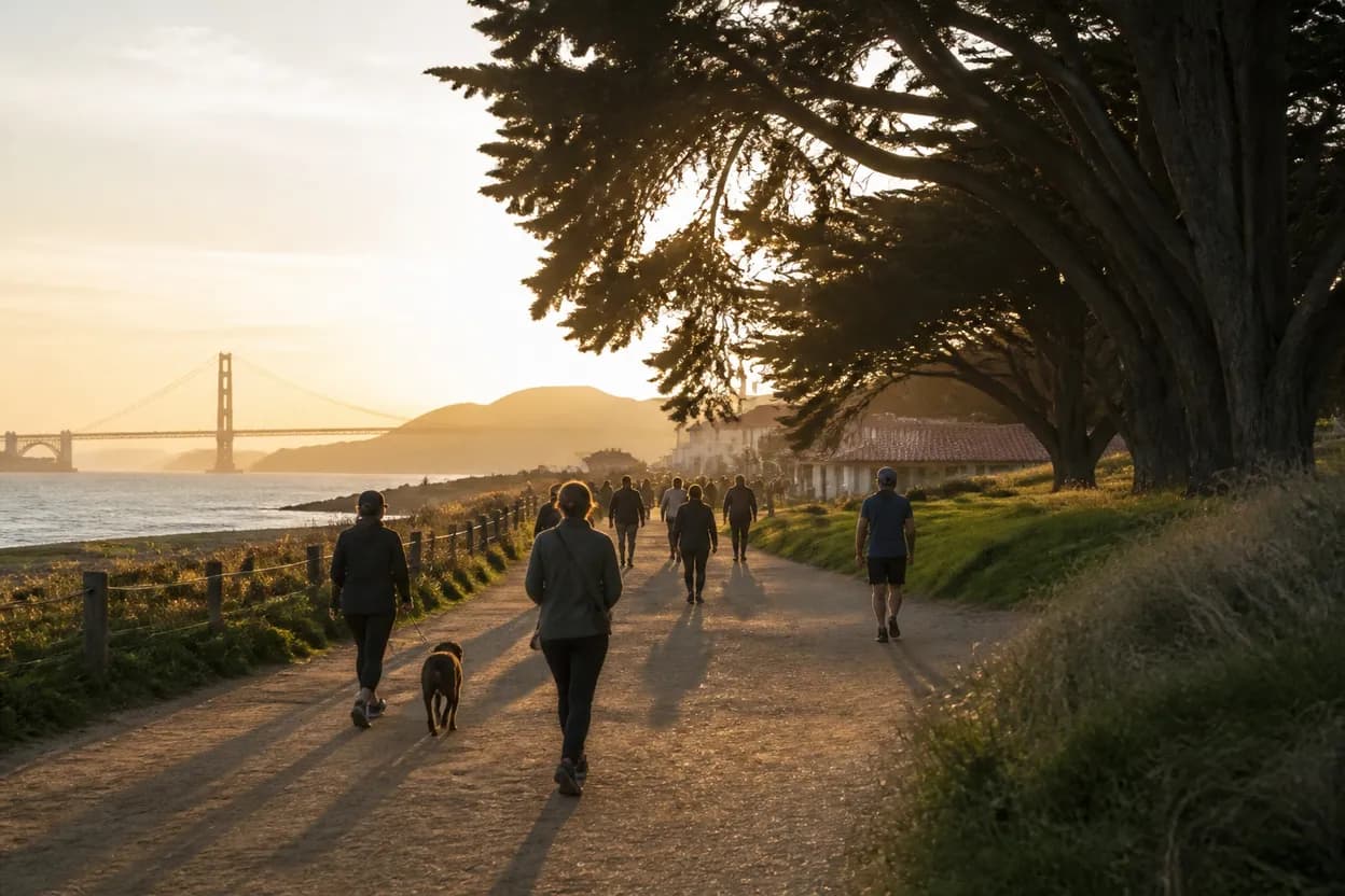 San Francisco experience scene for jahmyr gibbs: Free SF Waterfront Sprint Route for Football Fans