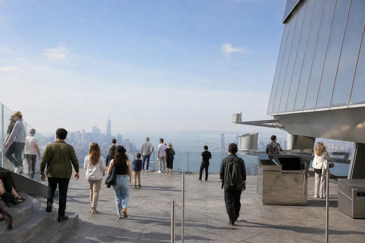 New York City experience scene for the shards show: Hudson Yards Sky-High Arts Route for NYC Visitors