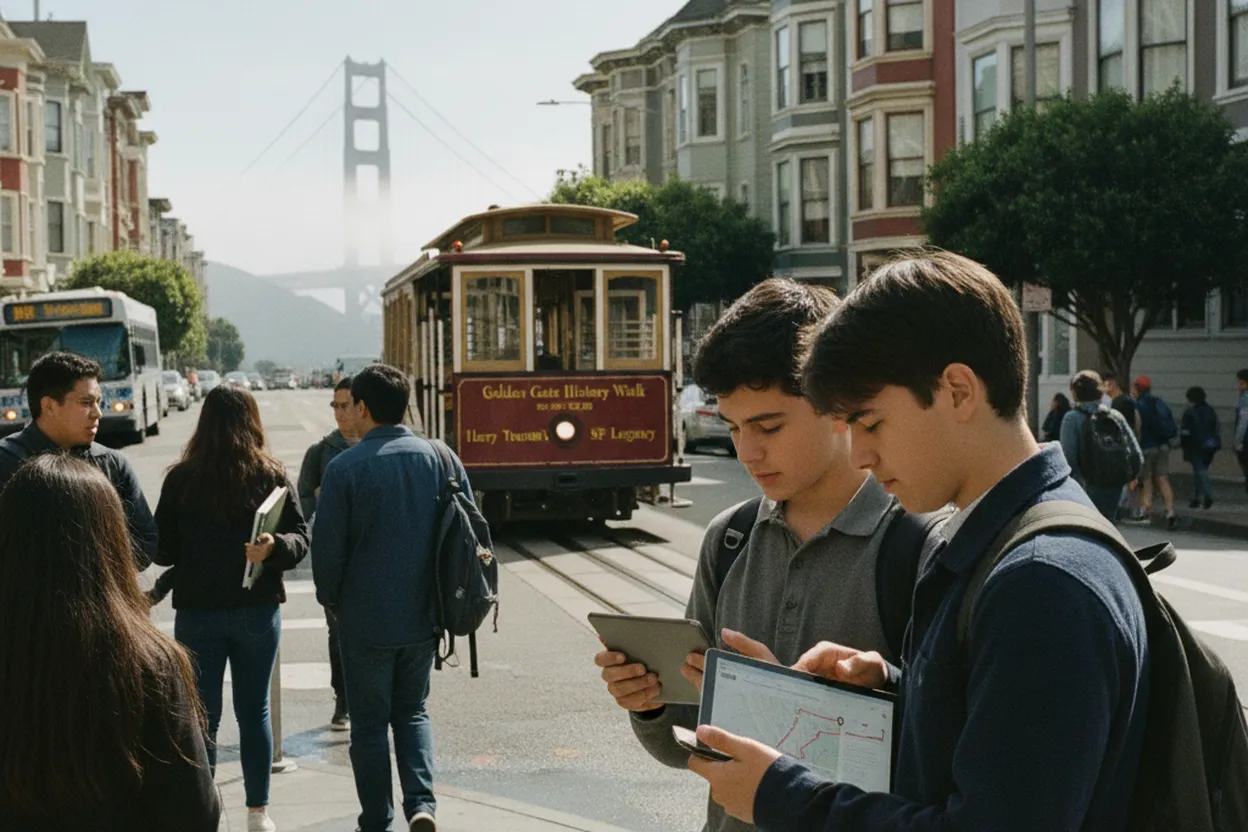 Practical city scene for harry truman: A San Francisco Learning and Research Route