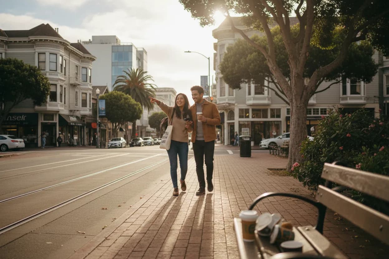Practical city scene for SF Food Places Near Me After Museum Visits