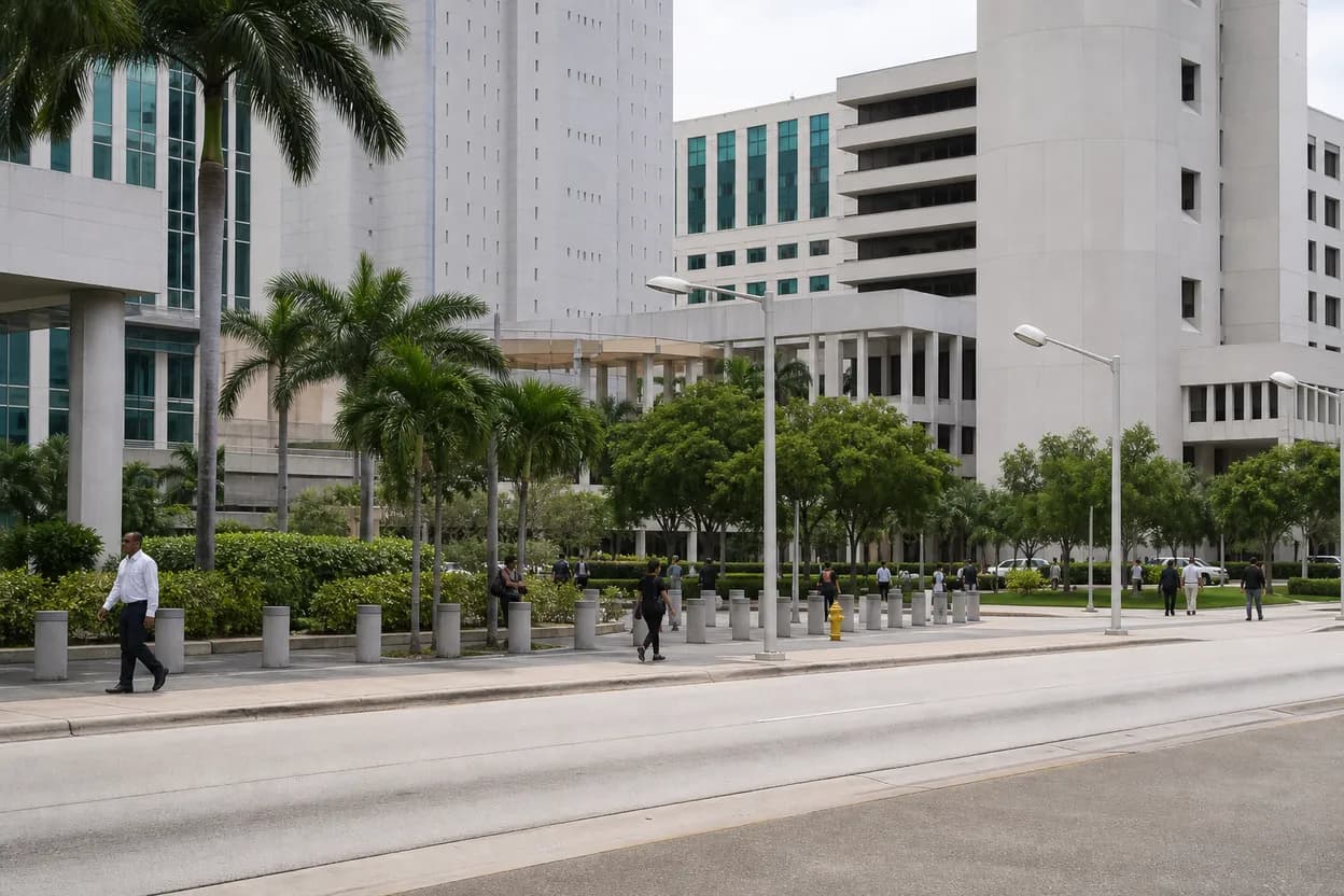 Cover scene for marsha blackburn searches and Miami's Downtown civic errand route