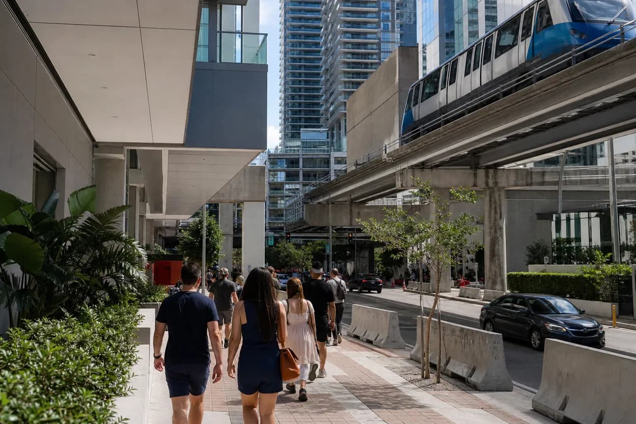 Miami experience scene for kyler murray coffee-and-dessert stops near Miami's Brickell Metromover loop