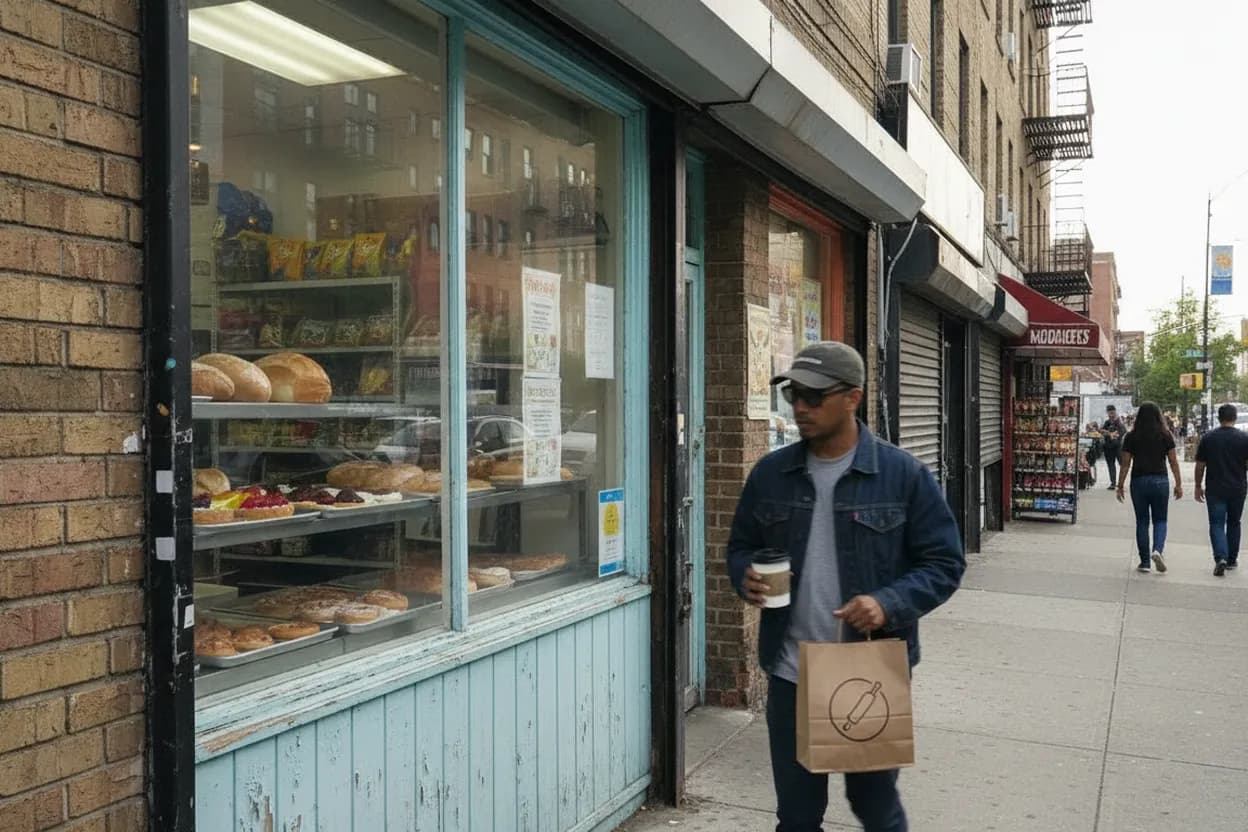 NYC experience scene for Mi Bakery & Cafe in Fordham for Tres Leches Before the Bus Home