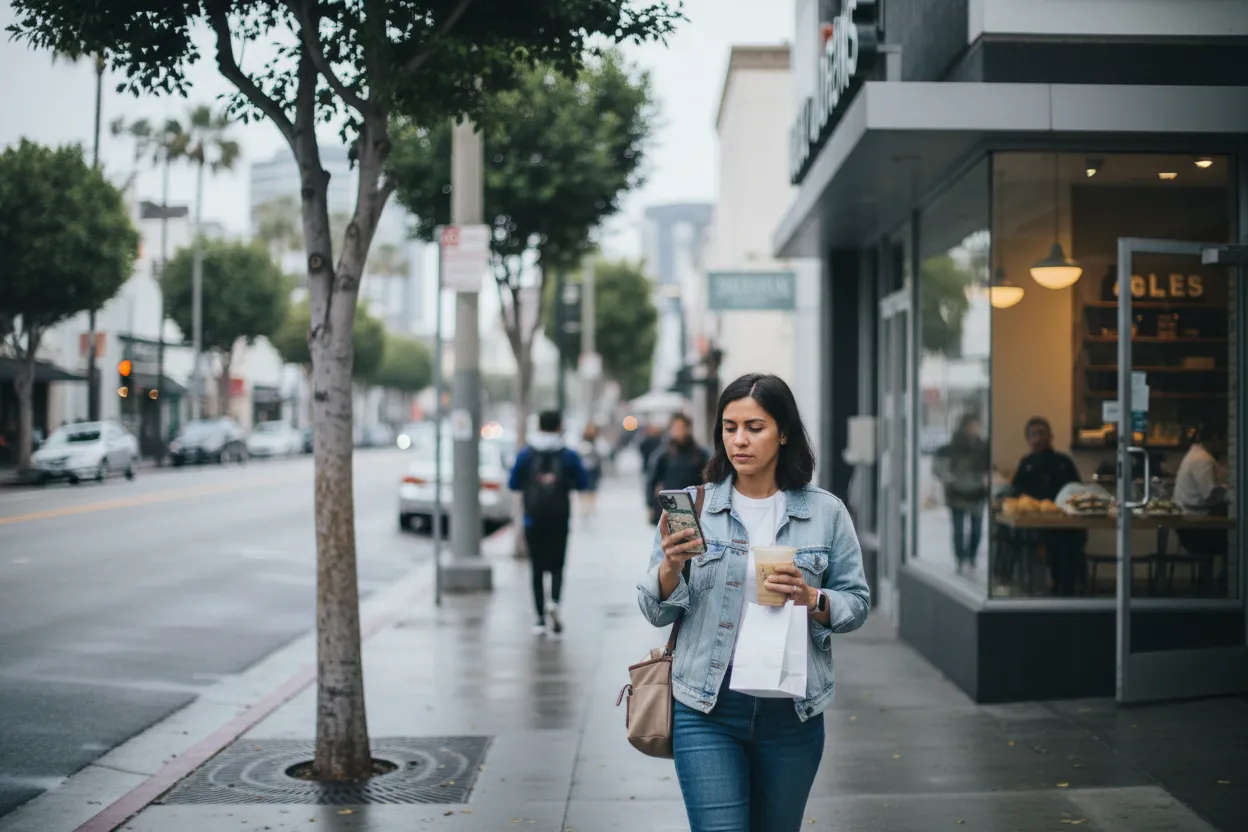 Practical city scene for 85 Degrees Bakery LA Guide for Coffee and Pastries
