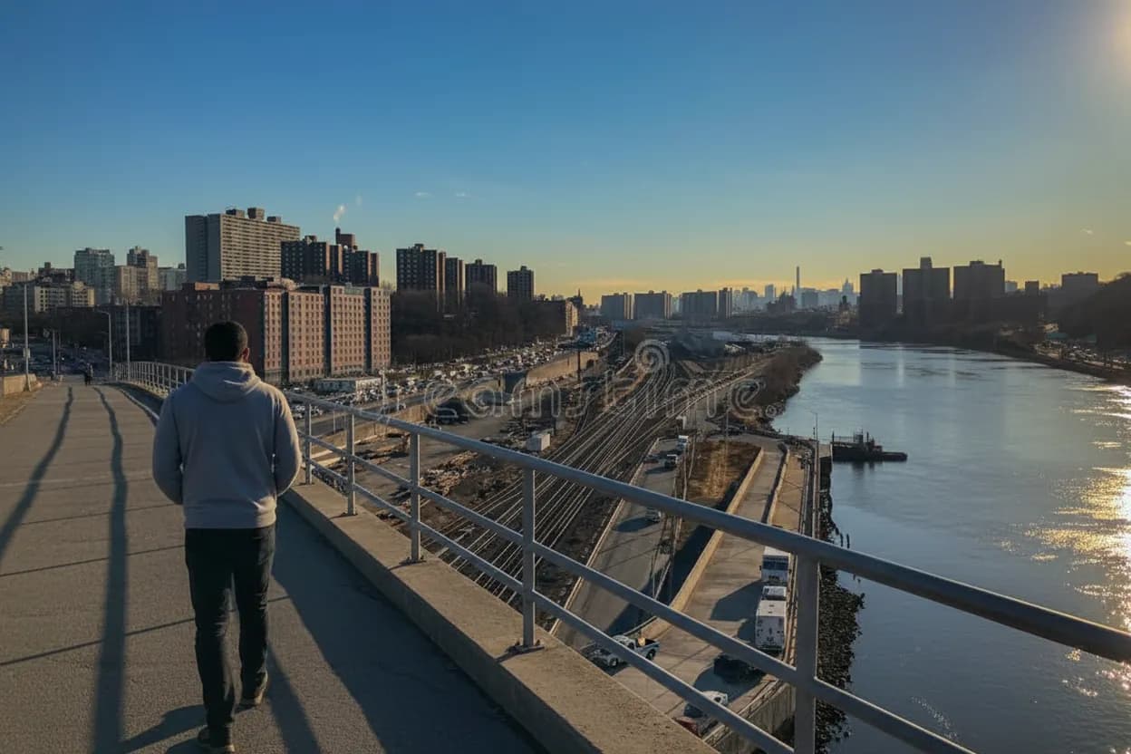 NYC experience scene for Bronx Terminal Market Waterfront Path for a Free Stroller Break Before Shopping