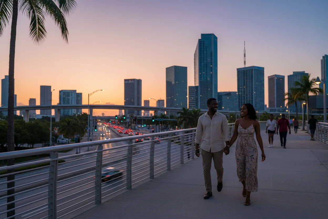 Practical city scene for oprah stedman graham public appearance: A Low-Stress Miami Day Plan