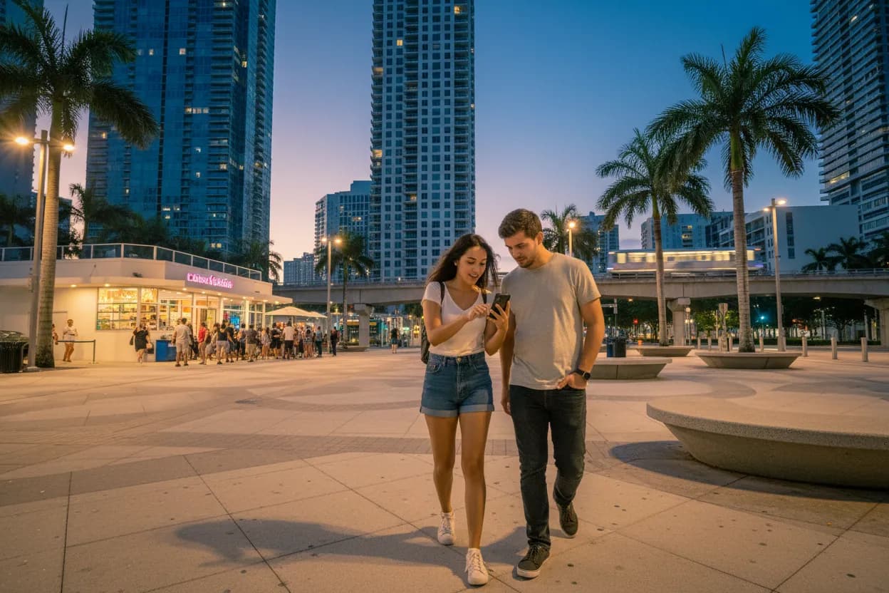 Practical city scene for jenna ortega: The Miami Dessert Stop Decision Guide