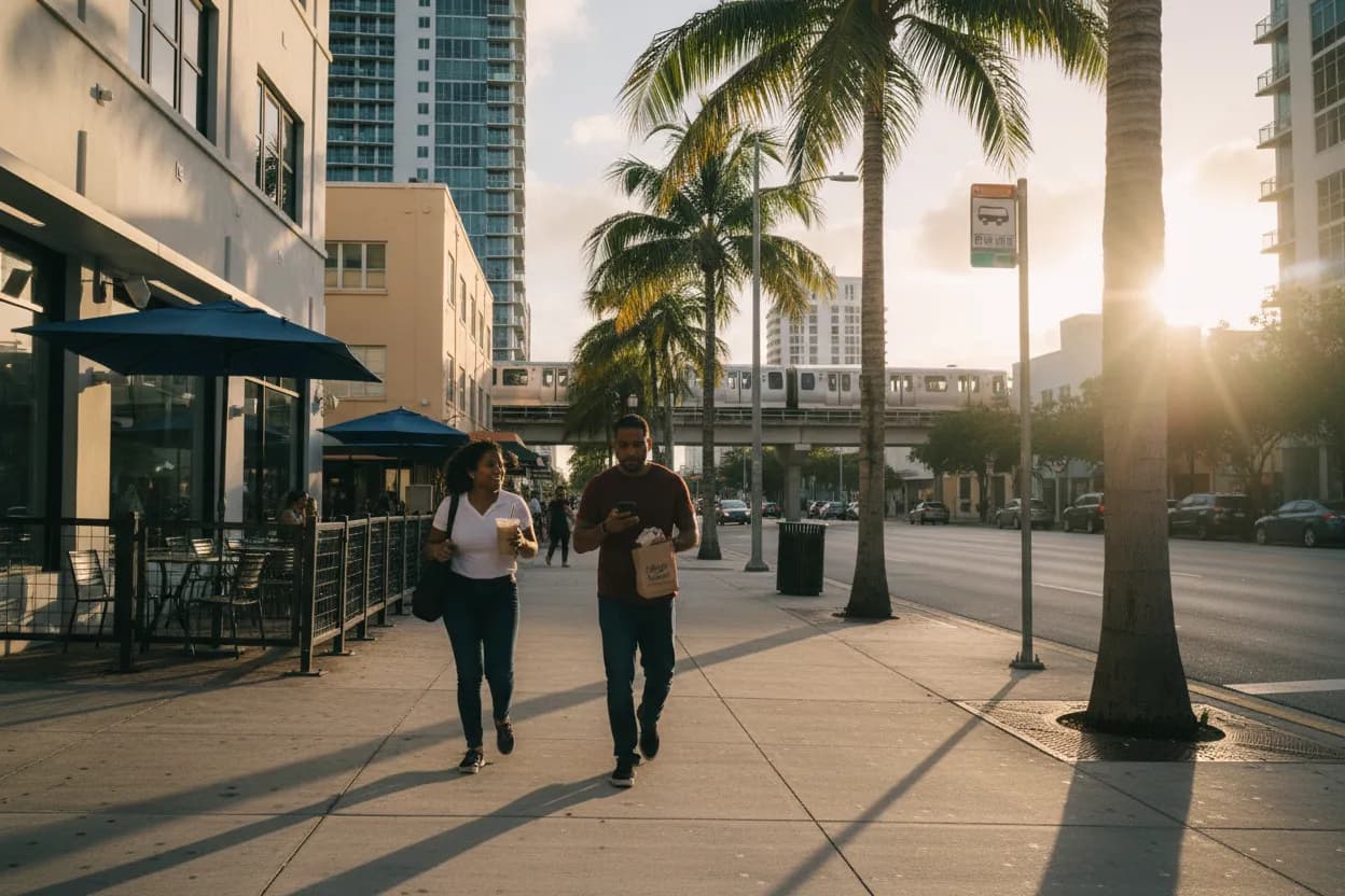 Practical city scene for magic johnson: A Miami Coffee and Dessert Route