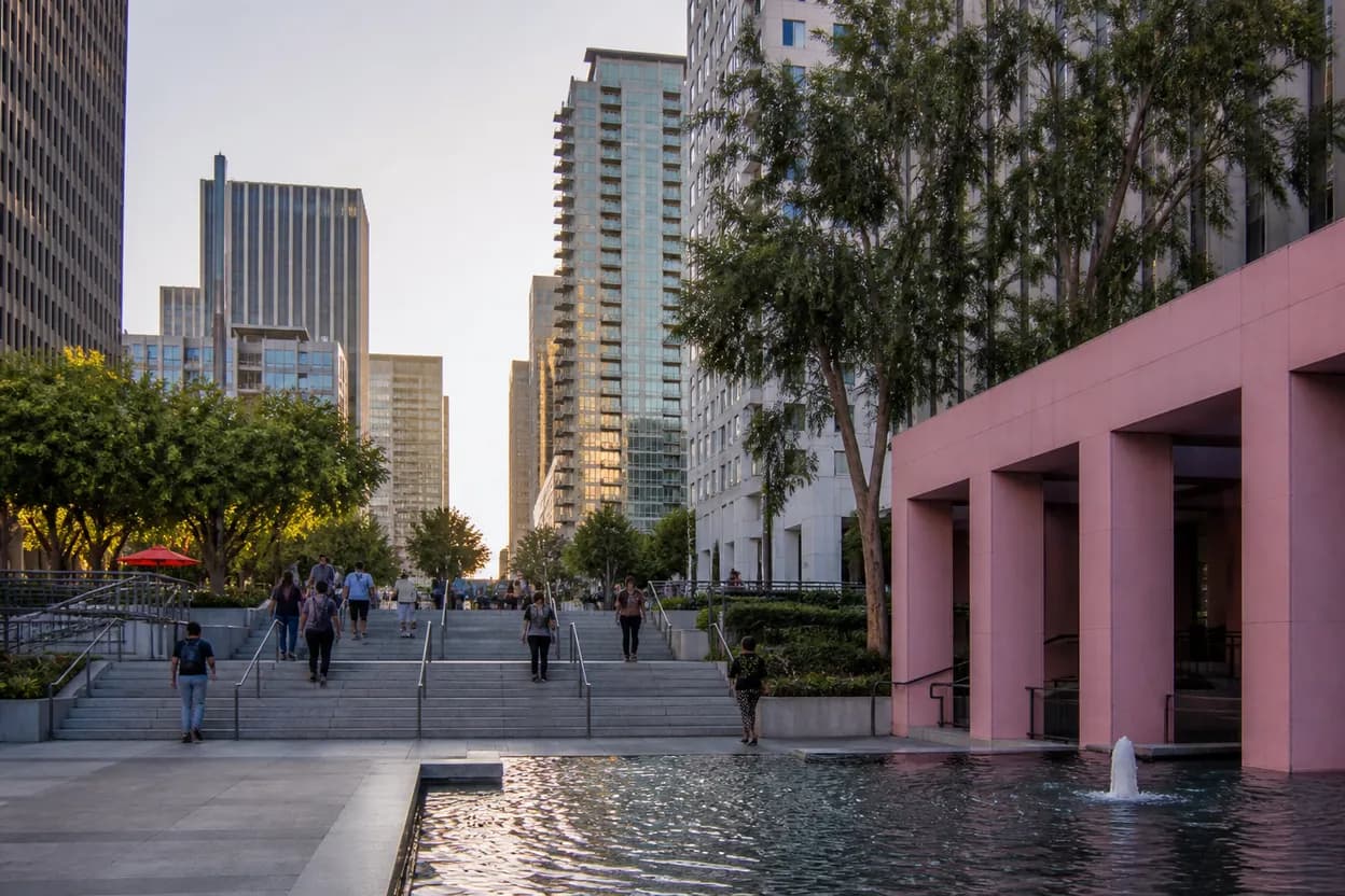Realistic city scene for pink: Free Los Angeles Culture and Outdoor Stops