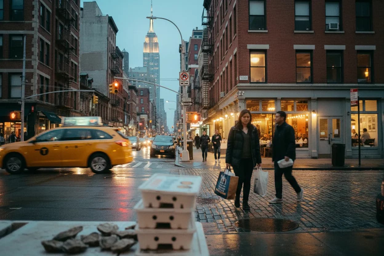 Realistic NYC scene for NYC Seafood Near Me for Casual and Special Nights