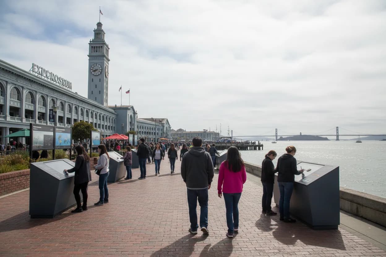 San Francisco experience scene for Greenland SF Climate Museum and Waterfront Walk Guide