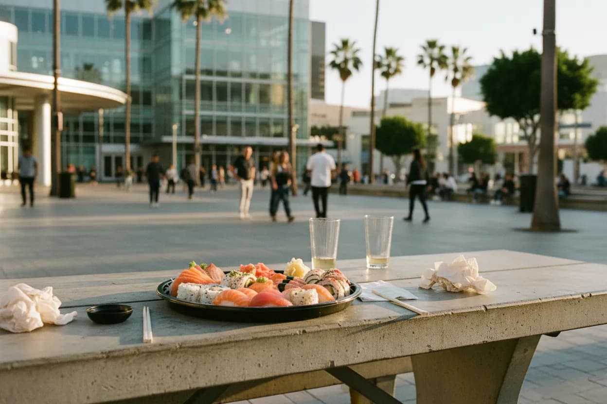 Realistic Los Angeles scene for LA Sushi Near Me for Casual and Special Nights