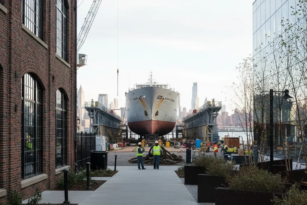 Cover scene for Brooklyn Navy Yard Public Art Walk: A Low-Cost Detour With Bus Math