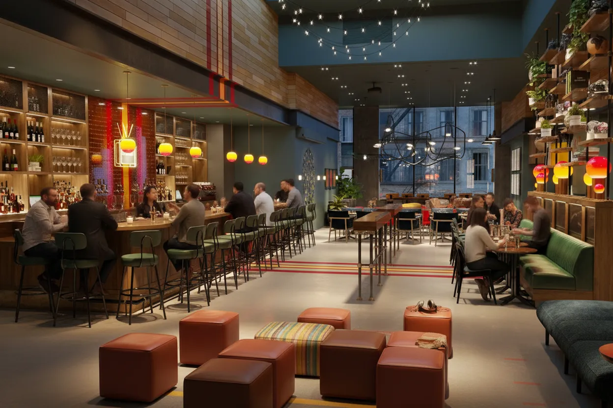 Cover scene for Love Island Villa Watch at Recreation Bar for FiDi Friends Who Want Recoupling Drama With a Table