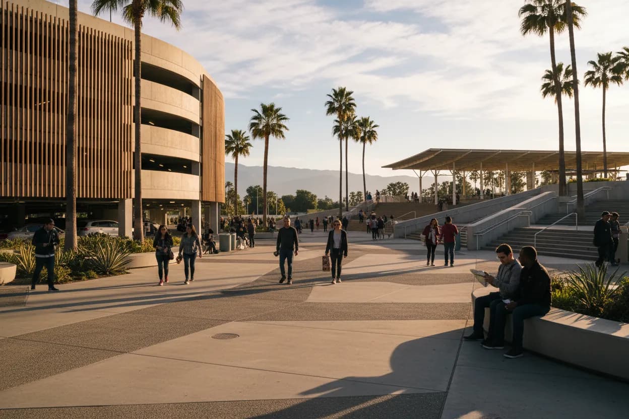 Realistic Los Angeles scene for Hollywood Bowl LA Guide for Food and Parking Plans