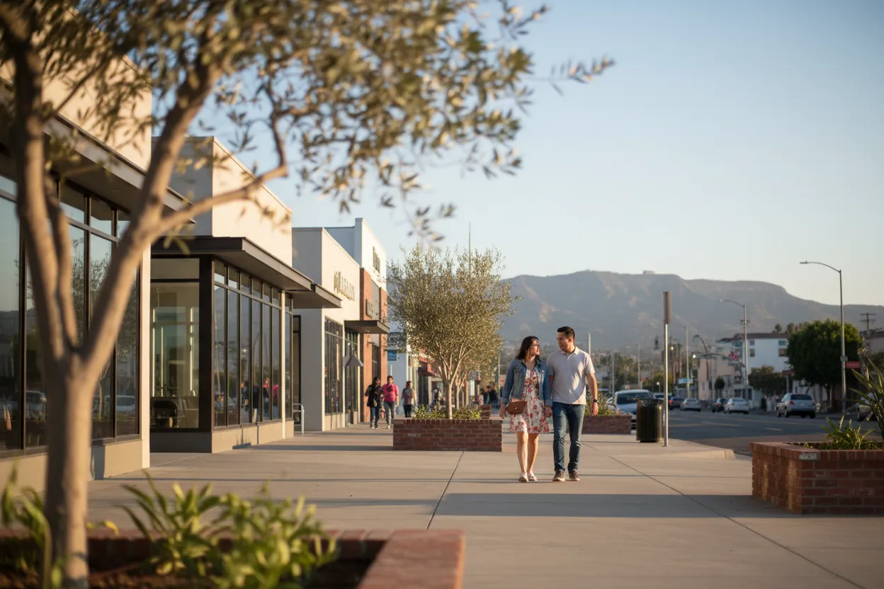 Practical city scene for LA Olive Garden Guide for Family Dinners and Reservations