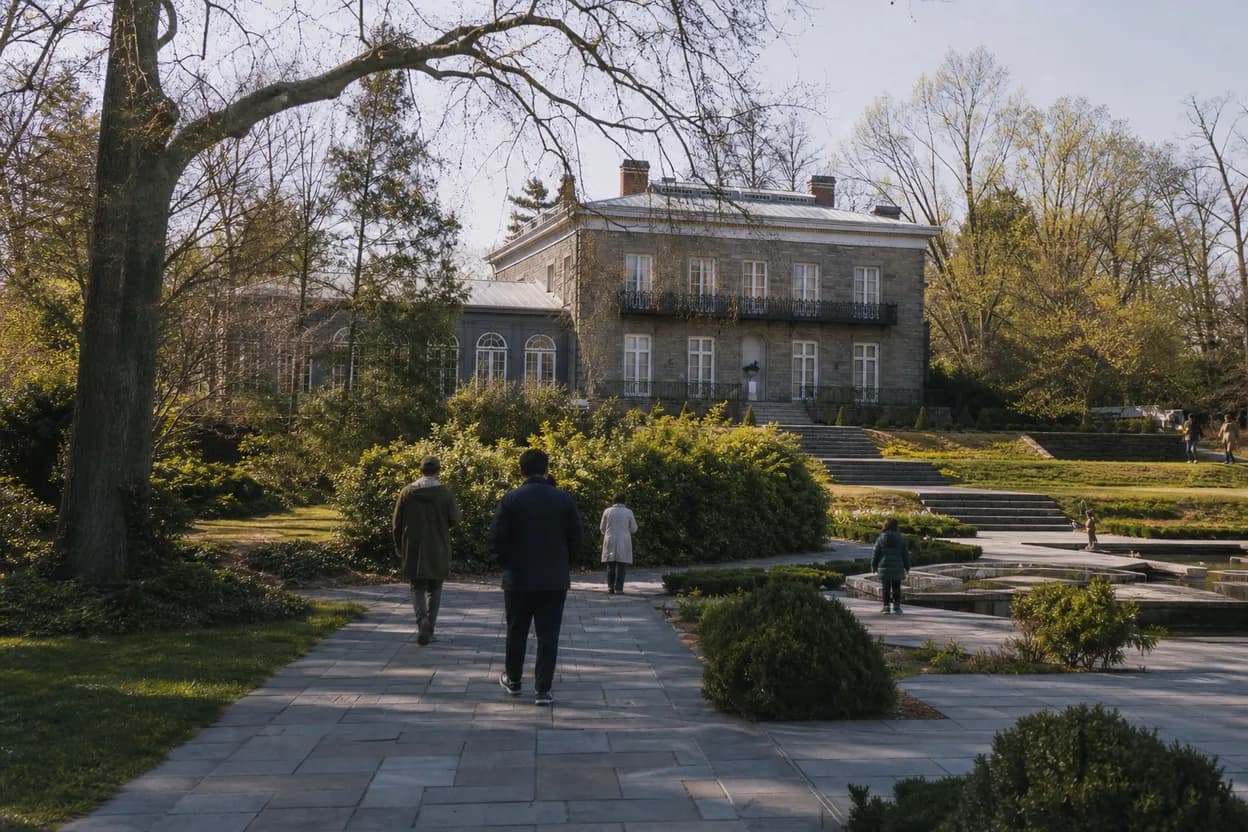 Cover scene for Bartow-Pell Mansion Grounds: A Bronx History Walk When Shade Matters