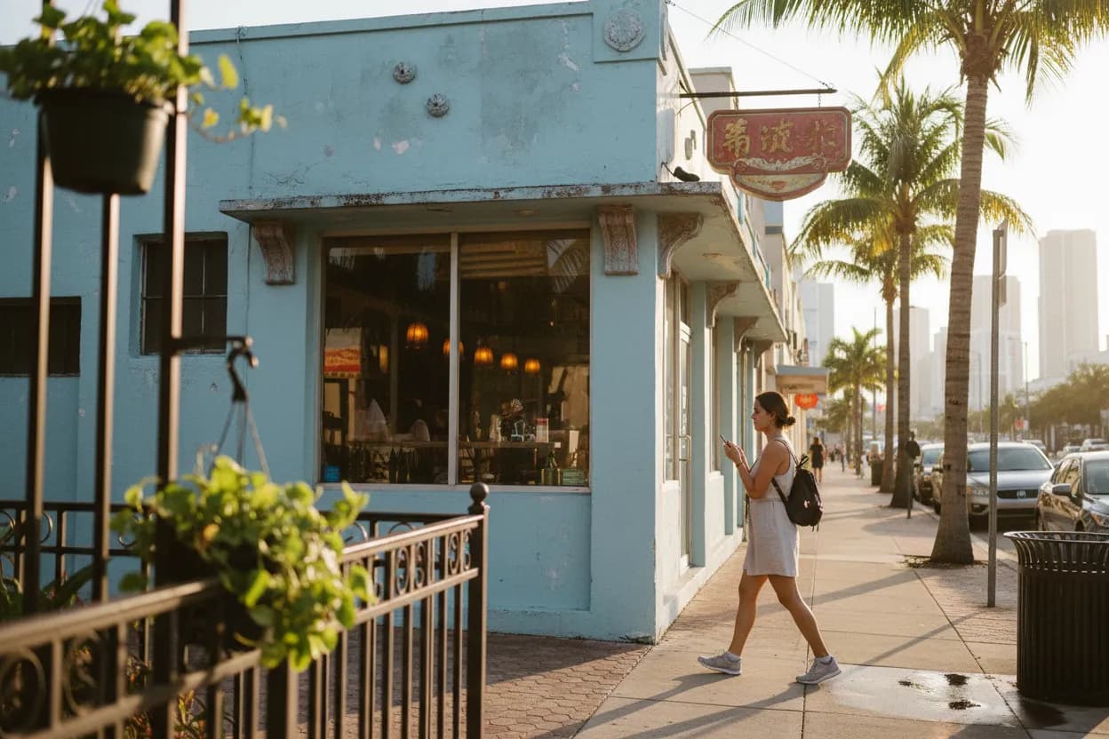 Practical city scene for Miami Chinese Food Near Me Beyond the Usual Spots