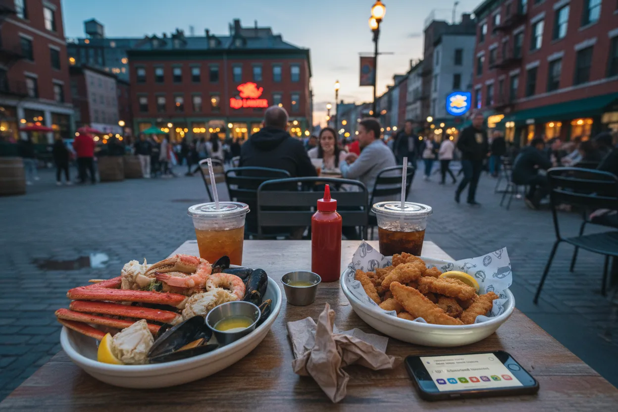 Realistic NYC scene for NYC Red Lobster Near Me: Seafood Chain Comparison