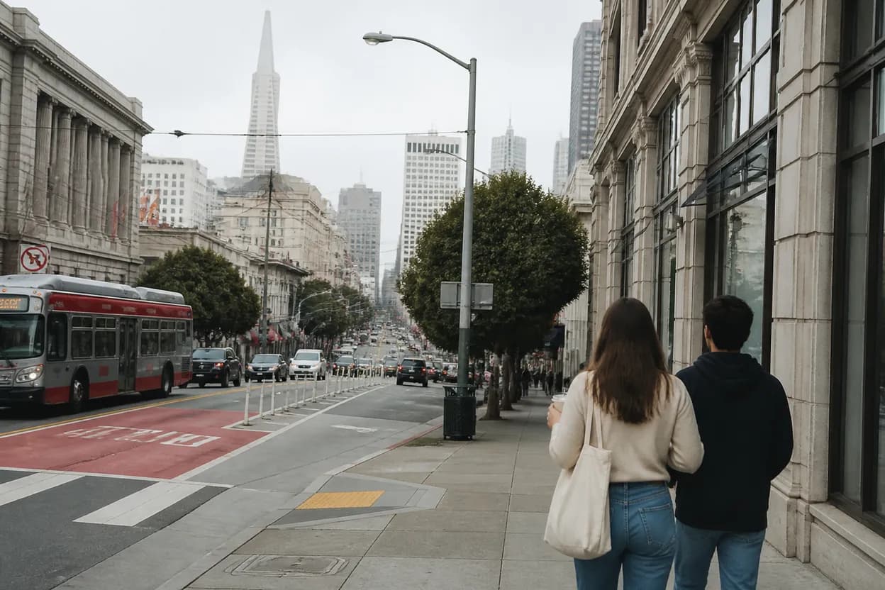 Practical city scene for michael b jordan: A Short San Francisco Cafe Route With Backups
