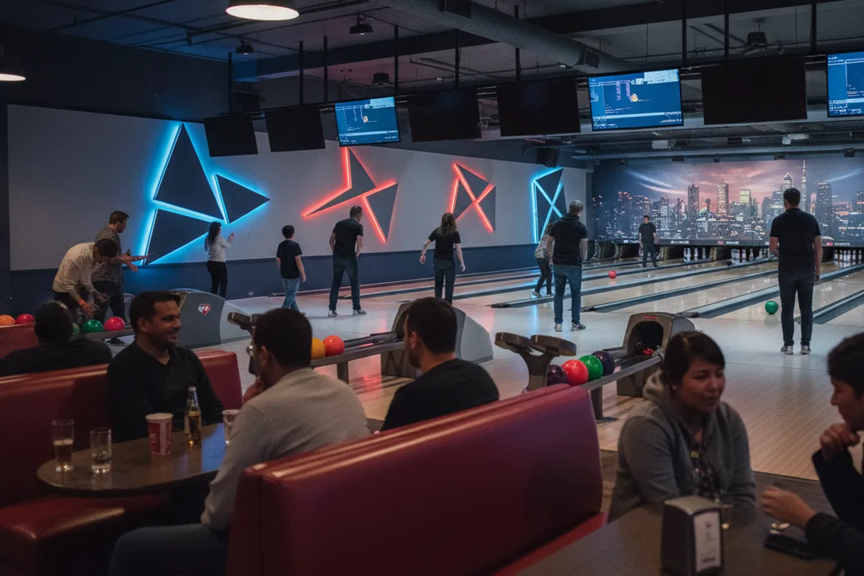 Cover scene for Chelsea Piers Bowling for a Rainy Team Night When Athletic Skill Splits