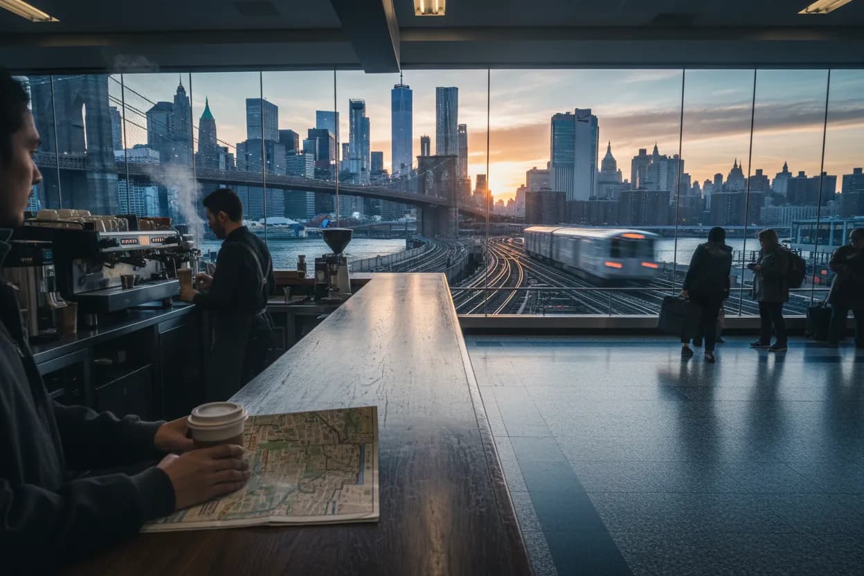 Realistic city scene for edp445: A Transit-Smart NYC Area Guide
