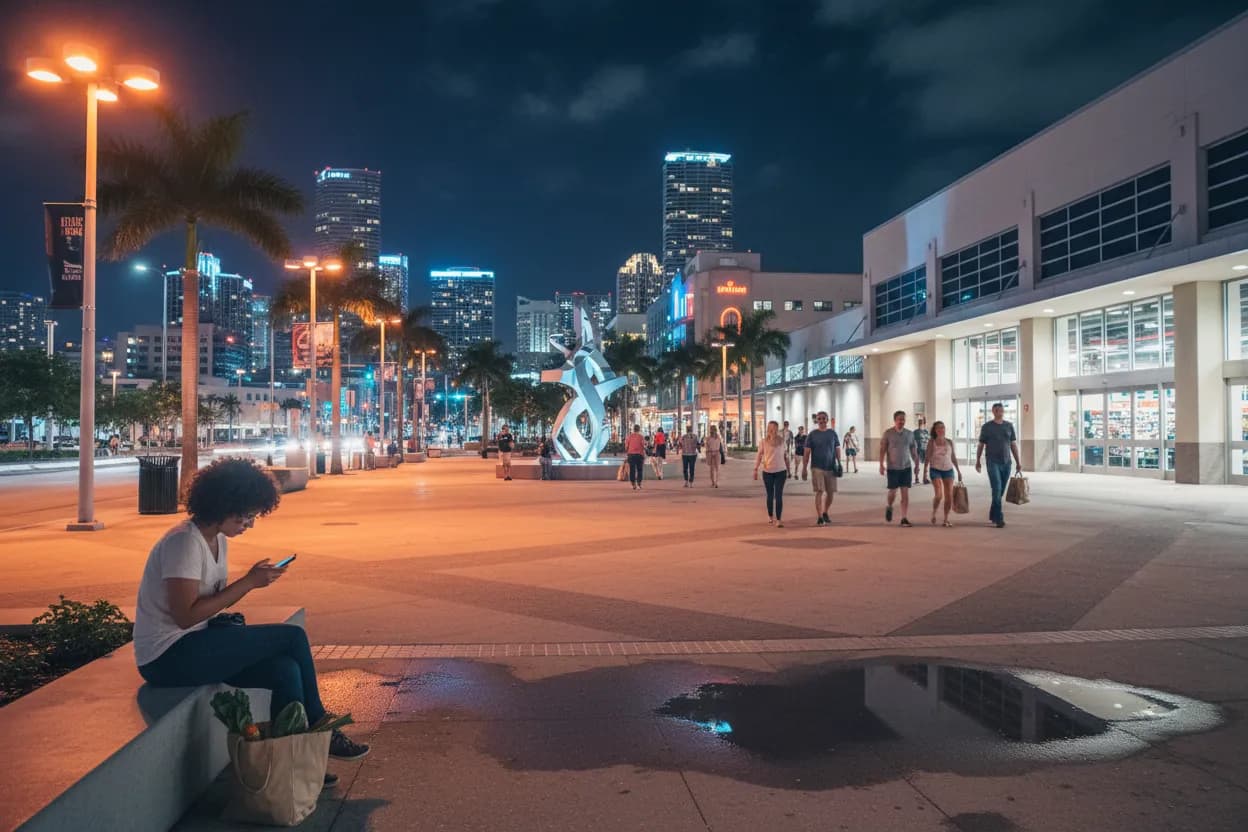 Realistic Miami scene for Miami Aldi Guide for Affordable Groceries and Meal Prep