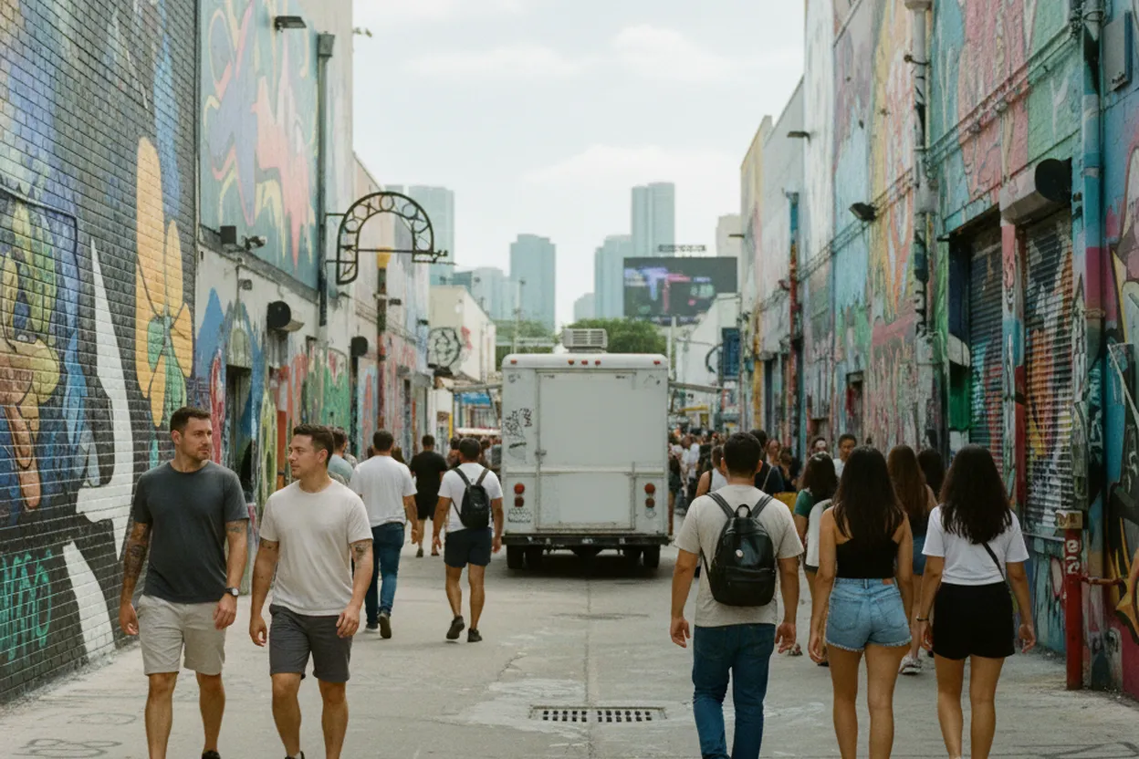 Miami experience scene for Miami soccer mural outing before columbus crew - atlas kickoff