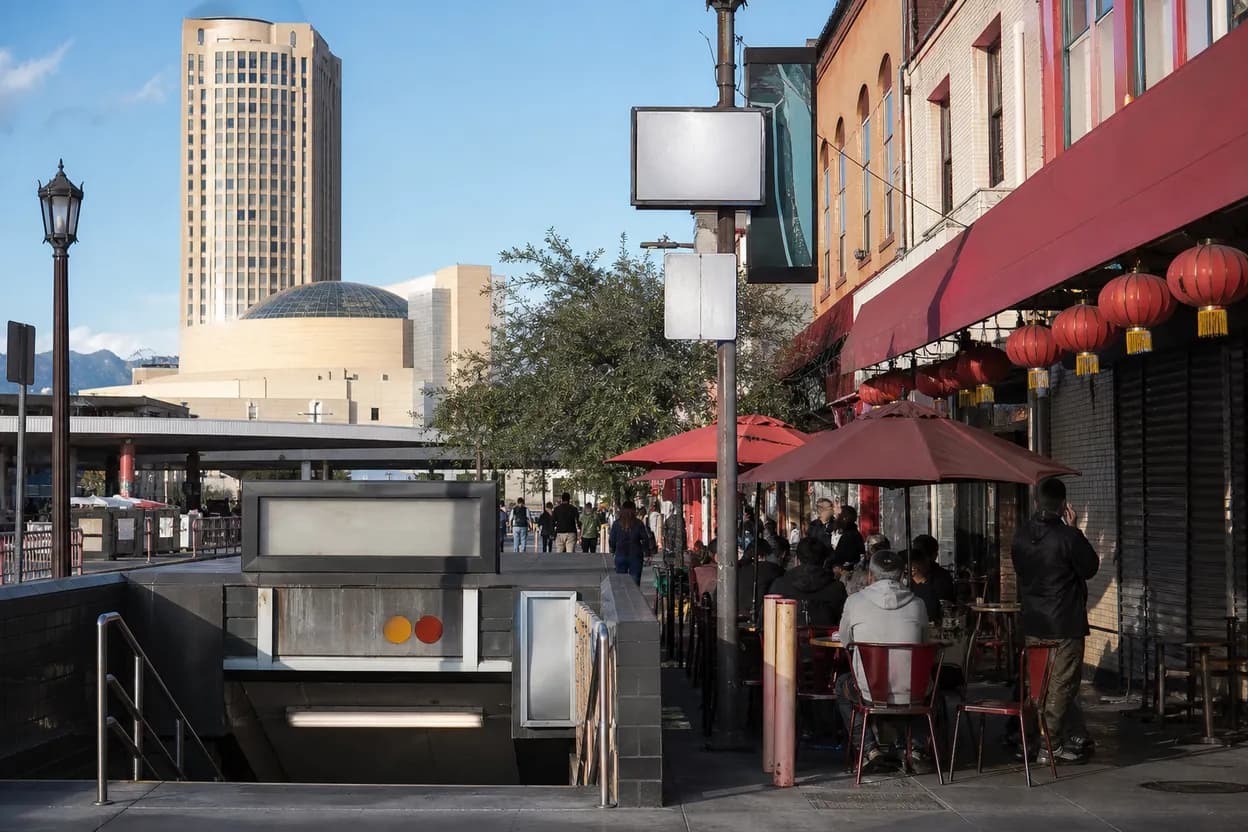 Editorial detail for blue jays vs cubs: Los Angeles Union Station to Chinatown dinner route