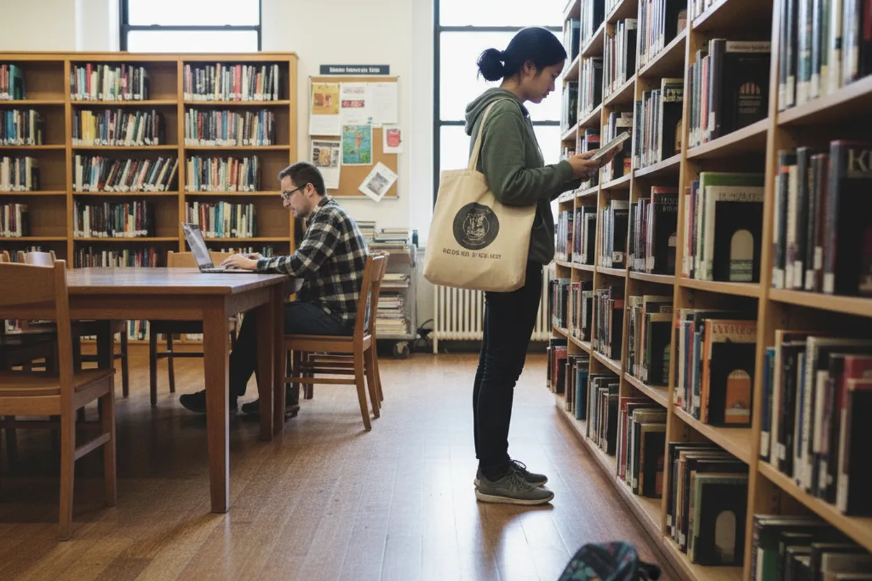 NYC experience scene for Bloomingdale Library Cooldown for UWS Kids After Uniform Shopping