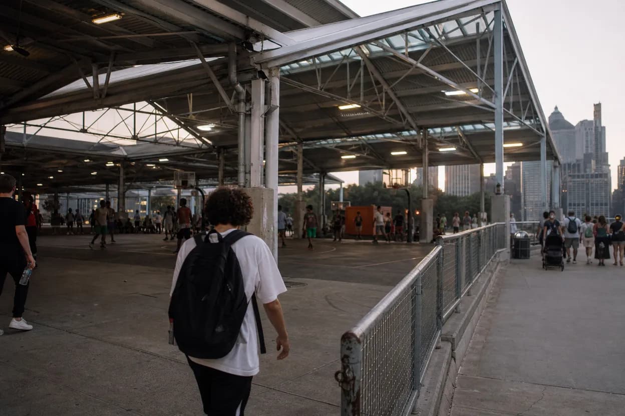 NYC experience scene for Pier 2 Roller Rink for a Brooklyn Friend Hang When Nobody Wants a Bar
