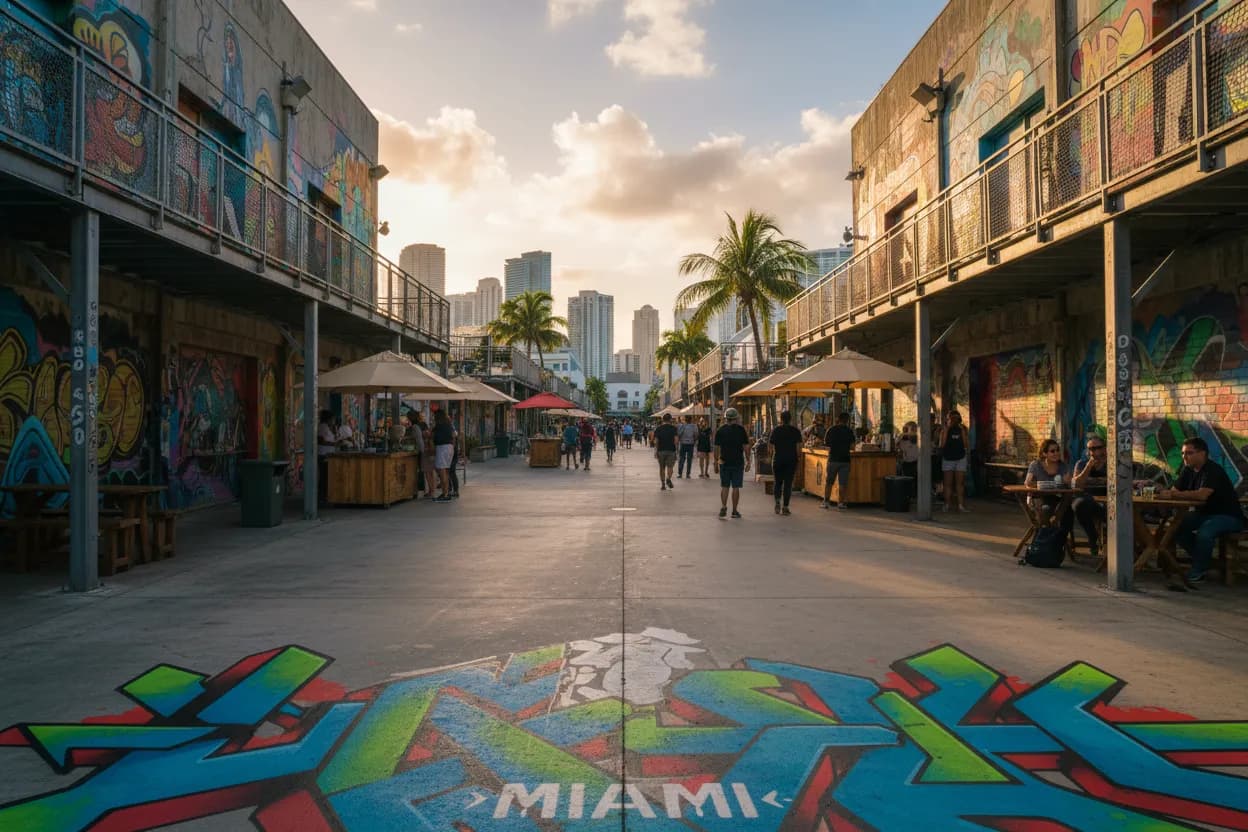 Realistic city scene for kayla mcbride: A Practical Miami Market Meal Guide
