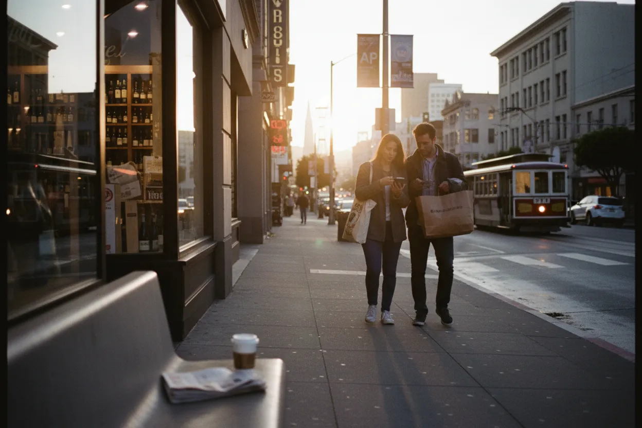 Practical city scene for SF Total Wine Near Me for Dinner Party Prep