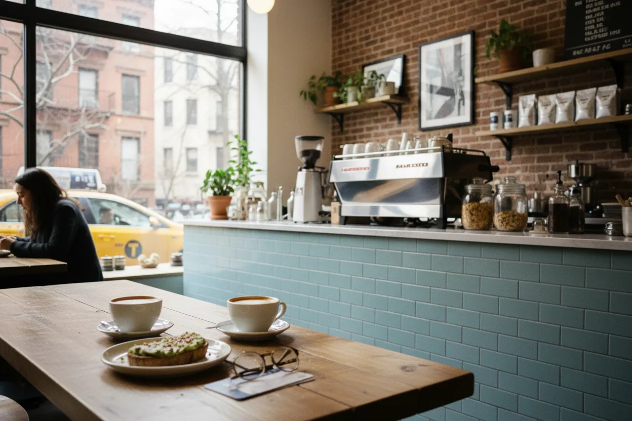 Local detail for Bluestone Lane NYC Guide for Coffee Meetings Uptown