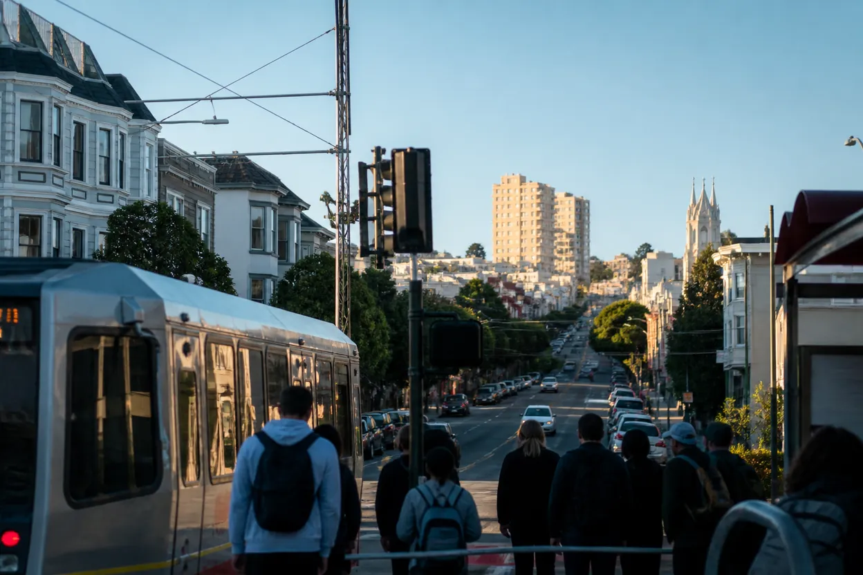 Realistic city scene for topps chrome update basketball: A San Francisco Research Route