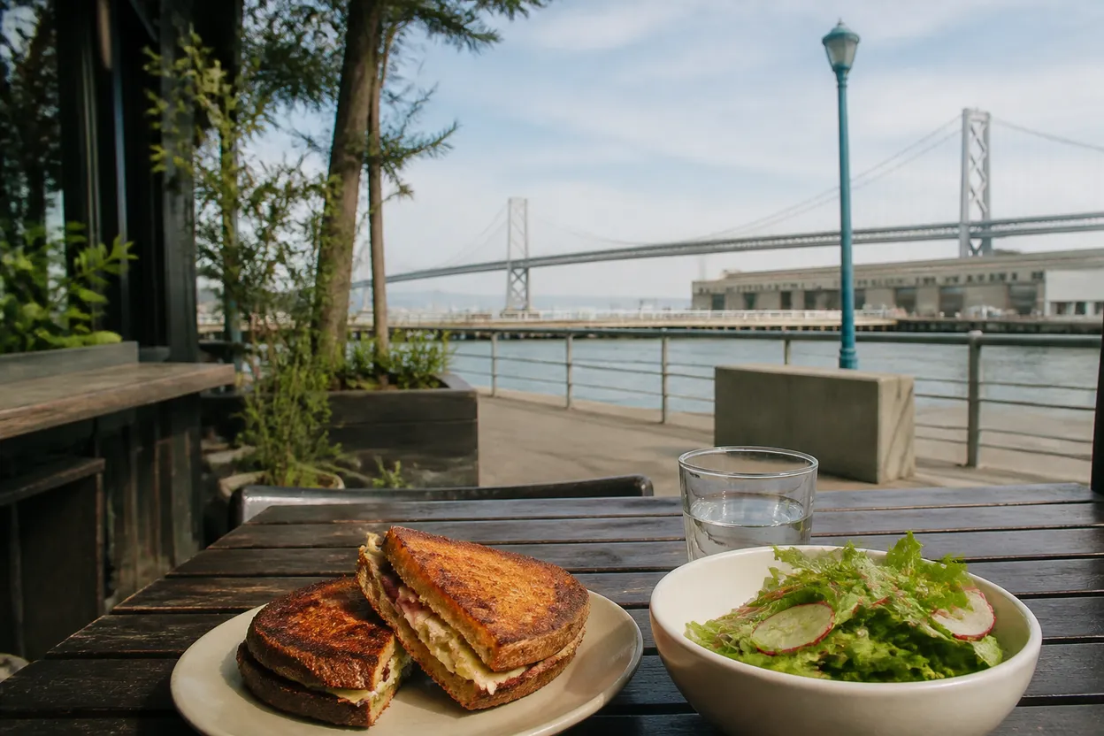 Realistic city scene for hasan piker: A Practical San Francisco Market Meal Guide