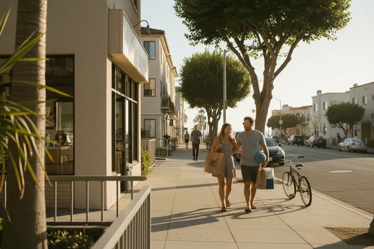 Practical city scene for LA Jersey Mike's Guide for Beach-Day Sandwich Orders