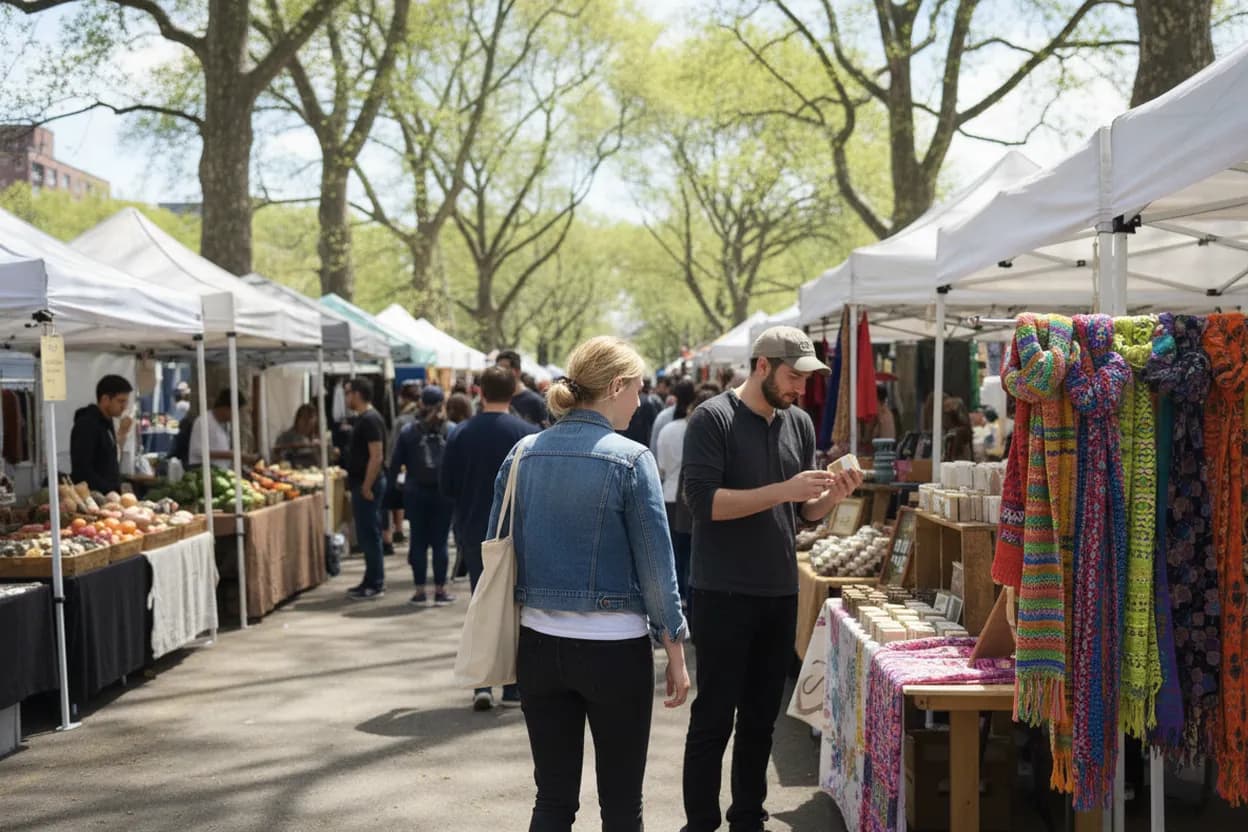 NYC experience scene for Hester Street Fair Saturday Browse for a Low-Commitment LES Gift-and-Snack Loop