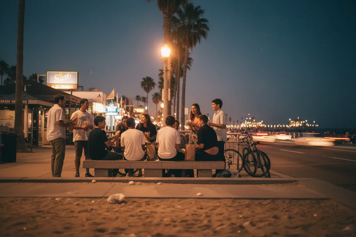 Realistic Los Angeles scene for LA Jersey Mike's Near Me for Beach Picnic Subs