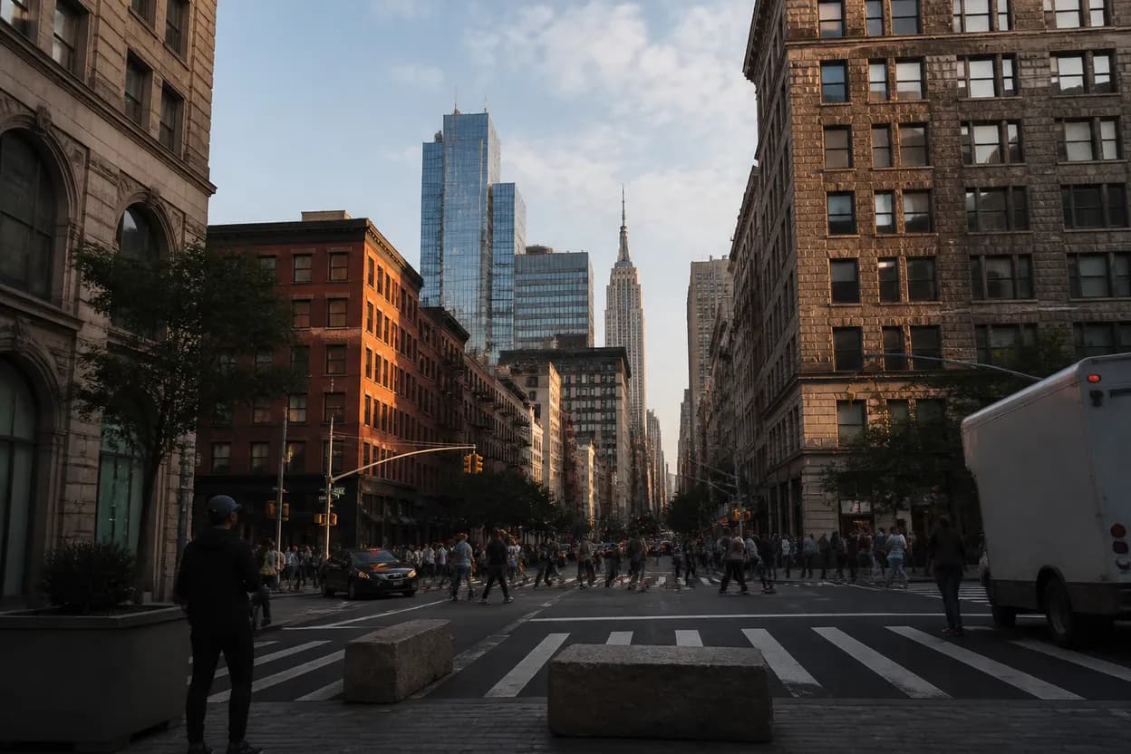 Realistic city scene for nikki rodriguez age: The NYC Dessert Stop Decision Guide