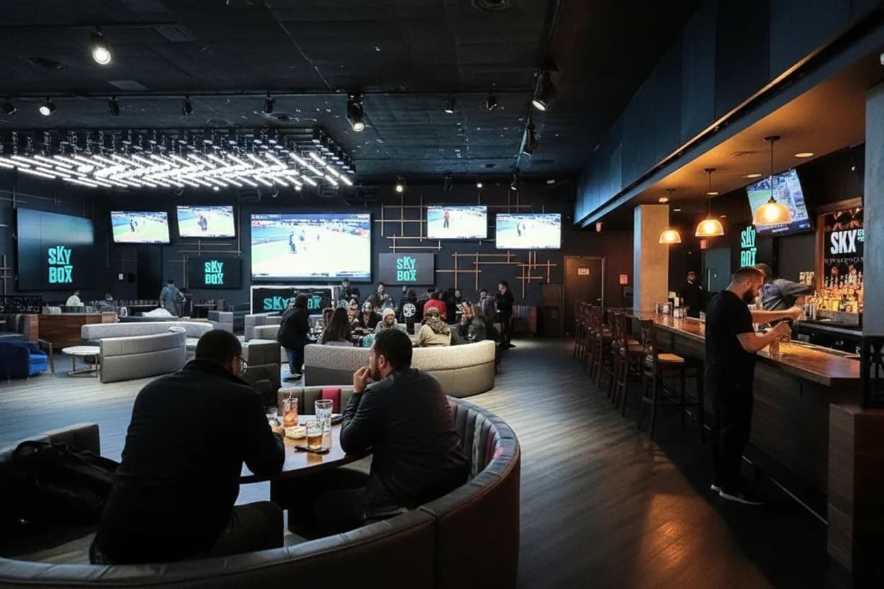 Cover scene for Skybox Sports Bar in East Harlem for a Big-Screen Fight Night With Karaoke After
