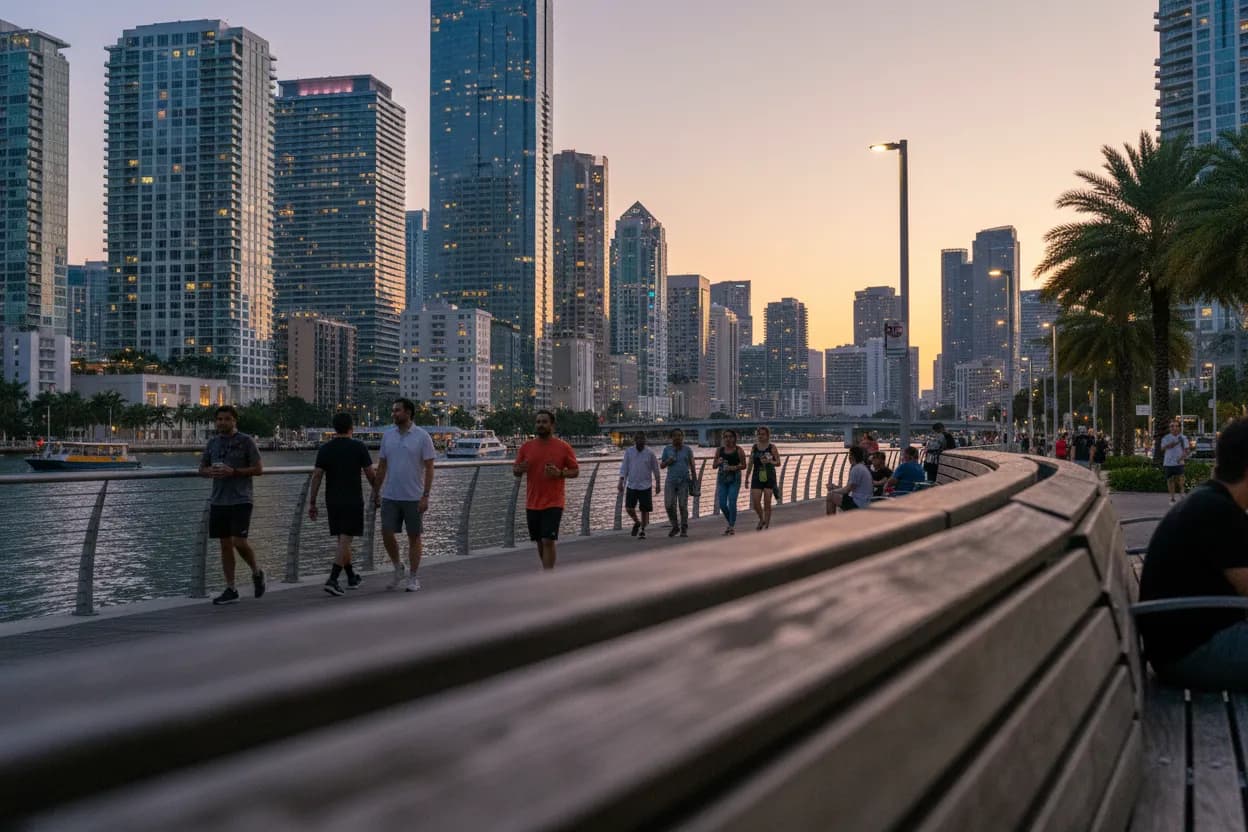 Realistic Miami scene for Miami Events Guide for Weeknight Pop-Ups and Social Plans